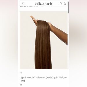 Milk&Blush 16” 100% remy human hair extensions